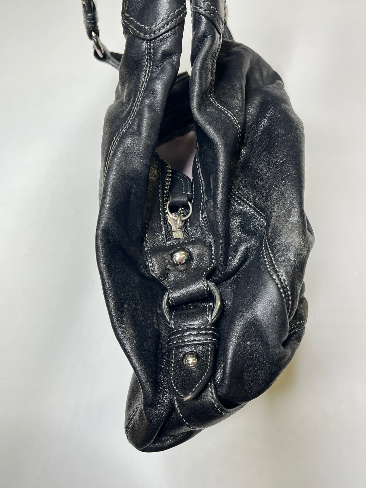 BLACK LEATHER COACH PURSE