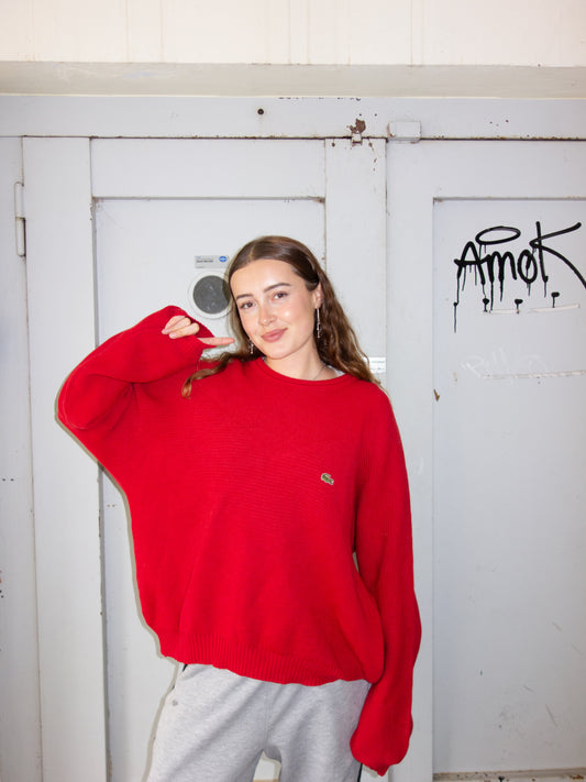 LACOSTE WOOL KNIT SWEATER (XL)