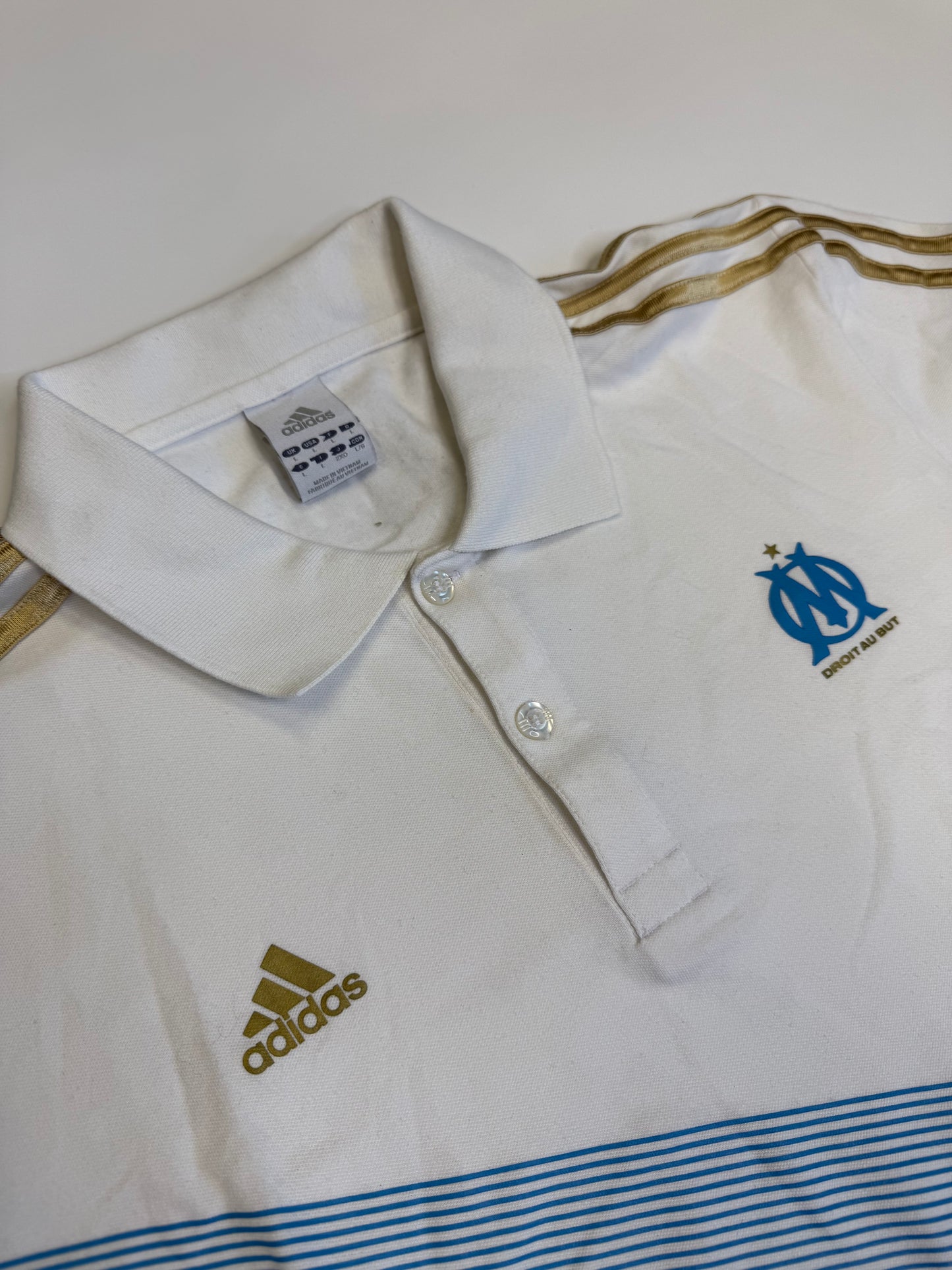 VINTAGE ADIDAS OLYMPIQUE MARSEILLE POLO (L)