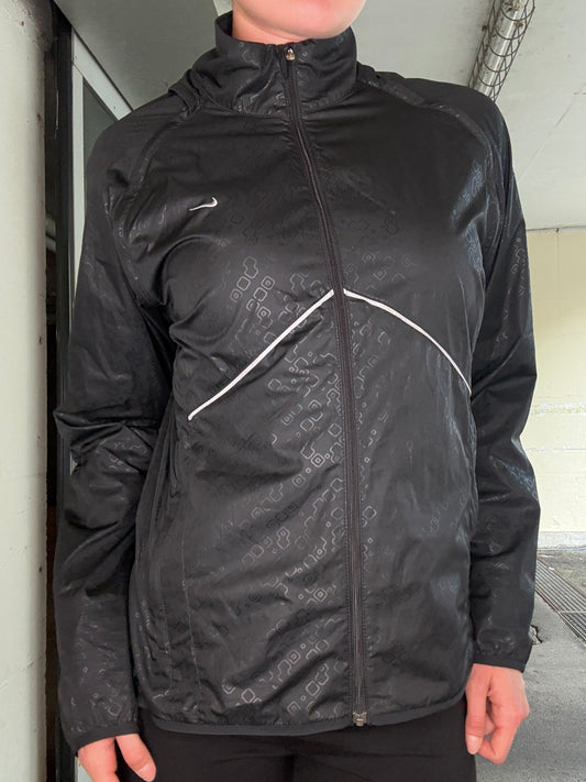 NIKE VINTAGE Y2K PRINT ZIP RUNNING JACKET / VEST, 2 in 1