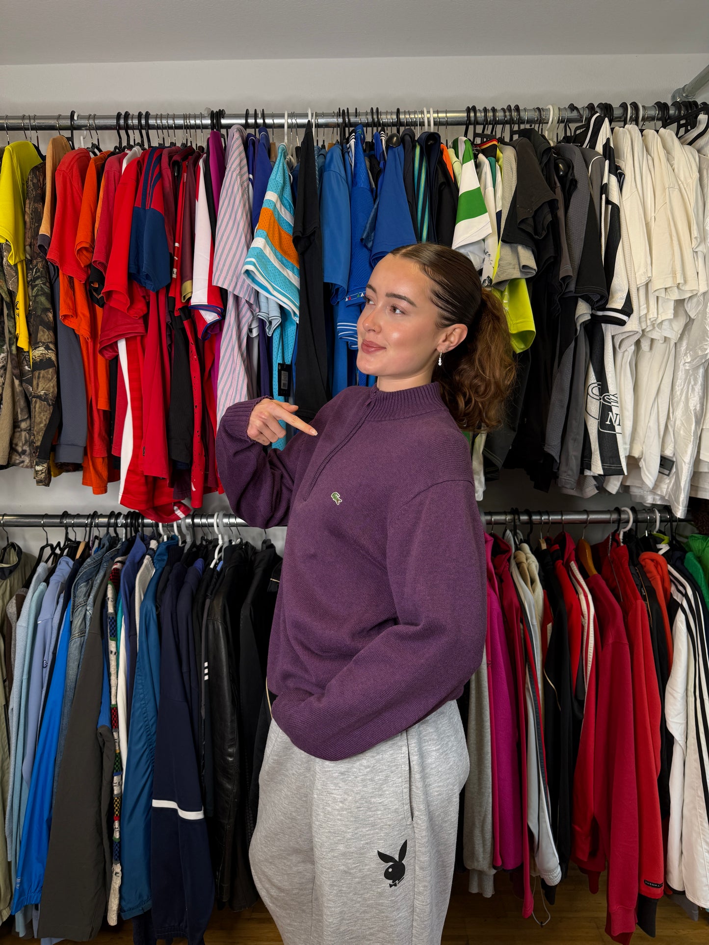 LACOSTE KNIT SWEATER (L)