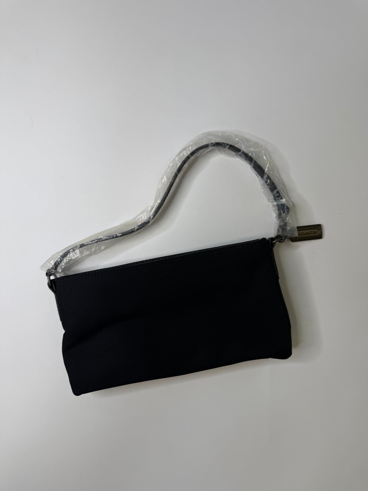 COACH BLACK NYLON MINI LEATHER BAG