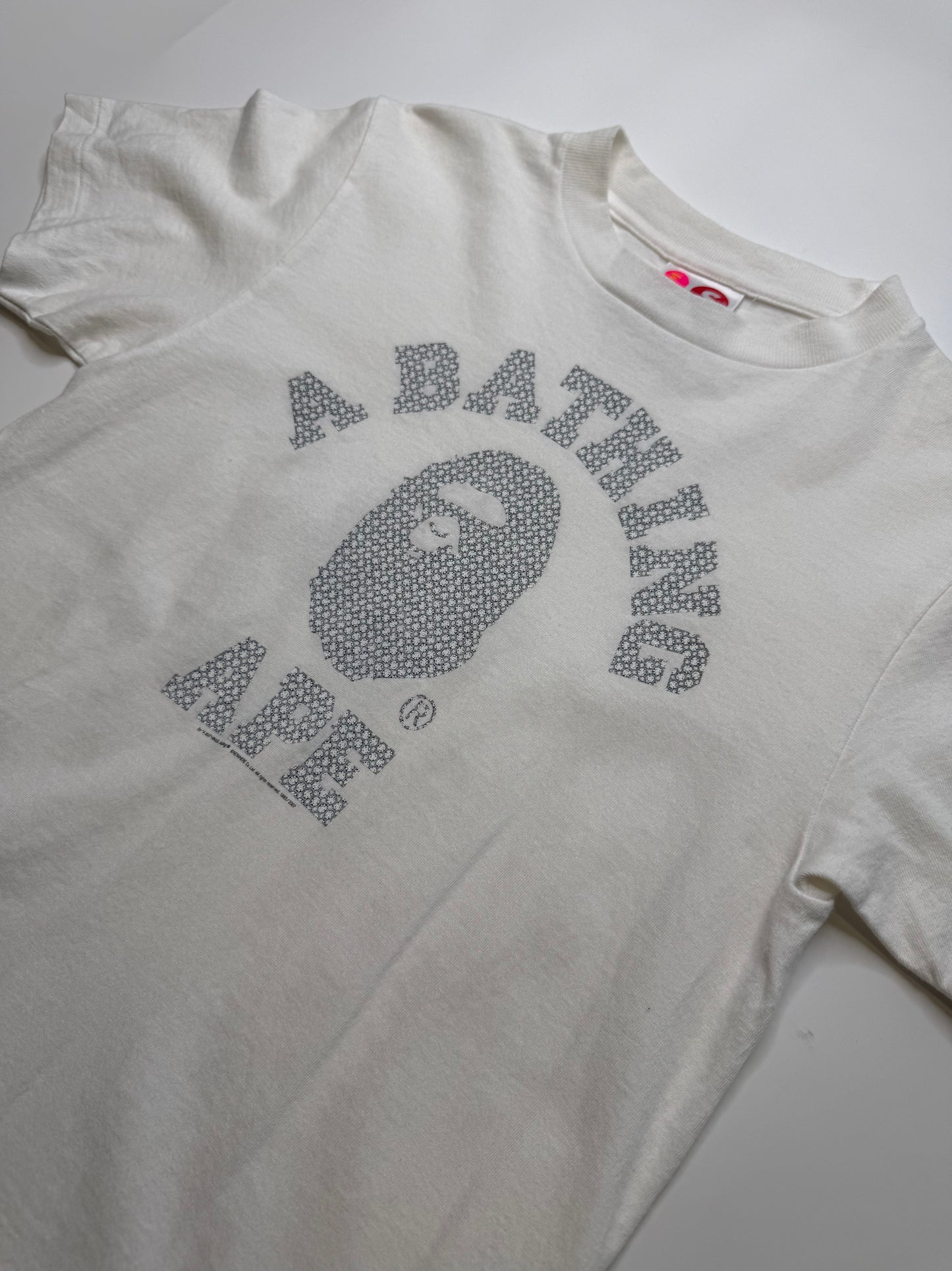 BAPE COLLEGE LOGO TEE – SILVER SPECIAL PRINT (S)