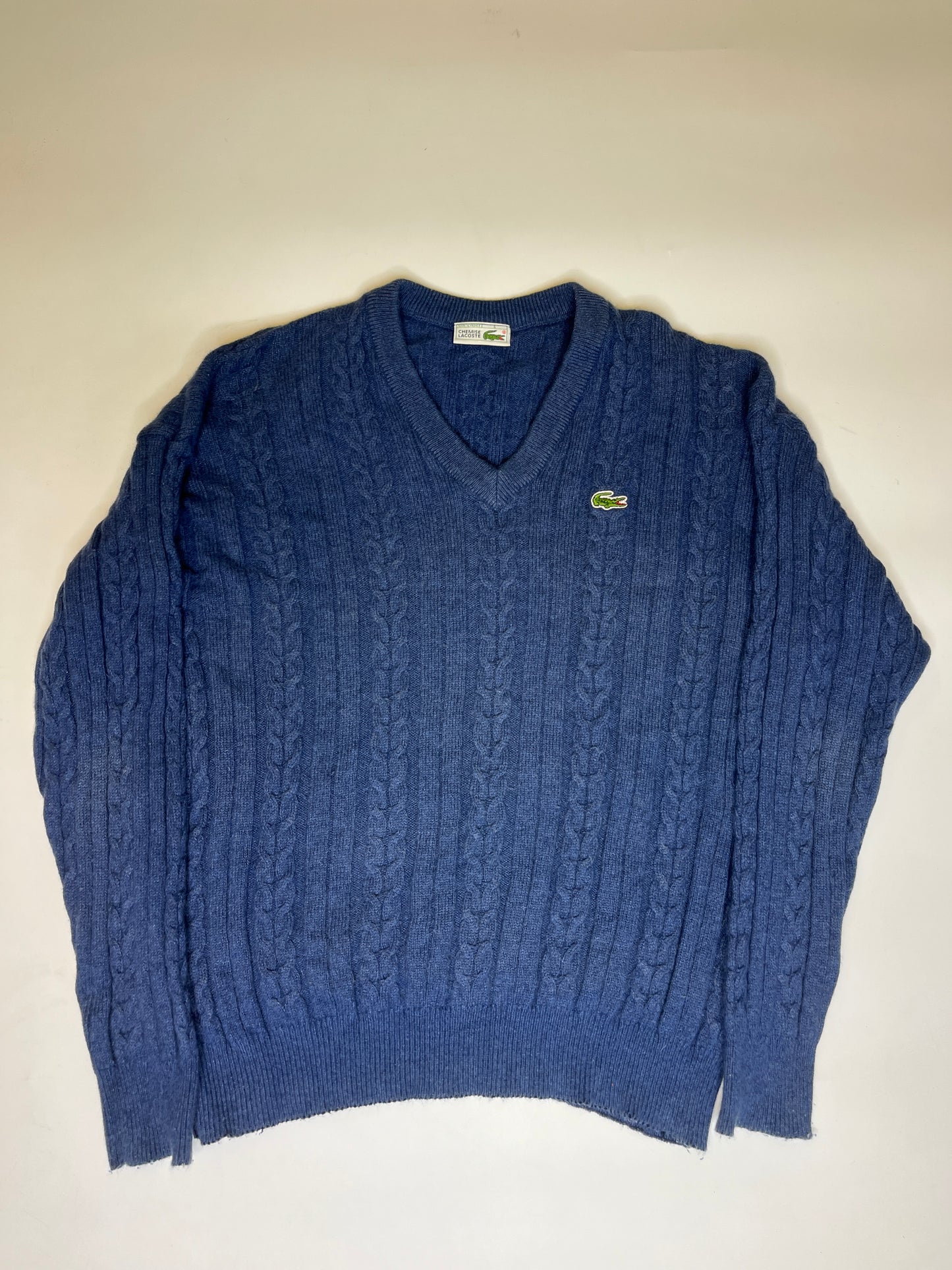 V-NECK LACOSTE WOOL SWEATER (~M, wmns L)