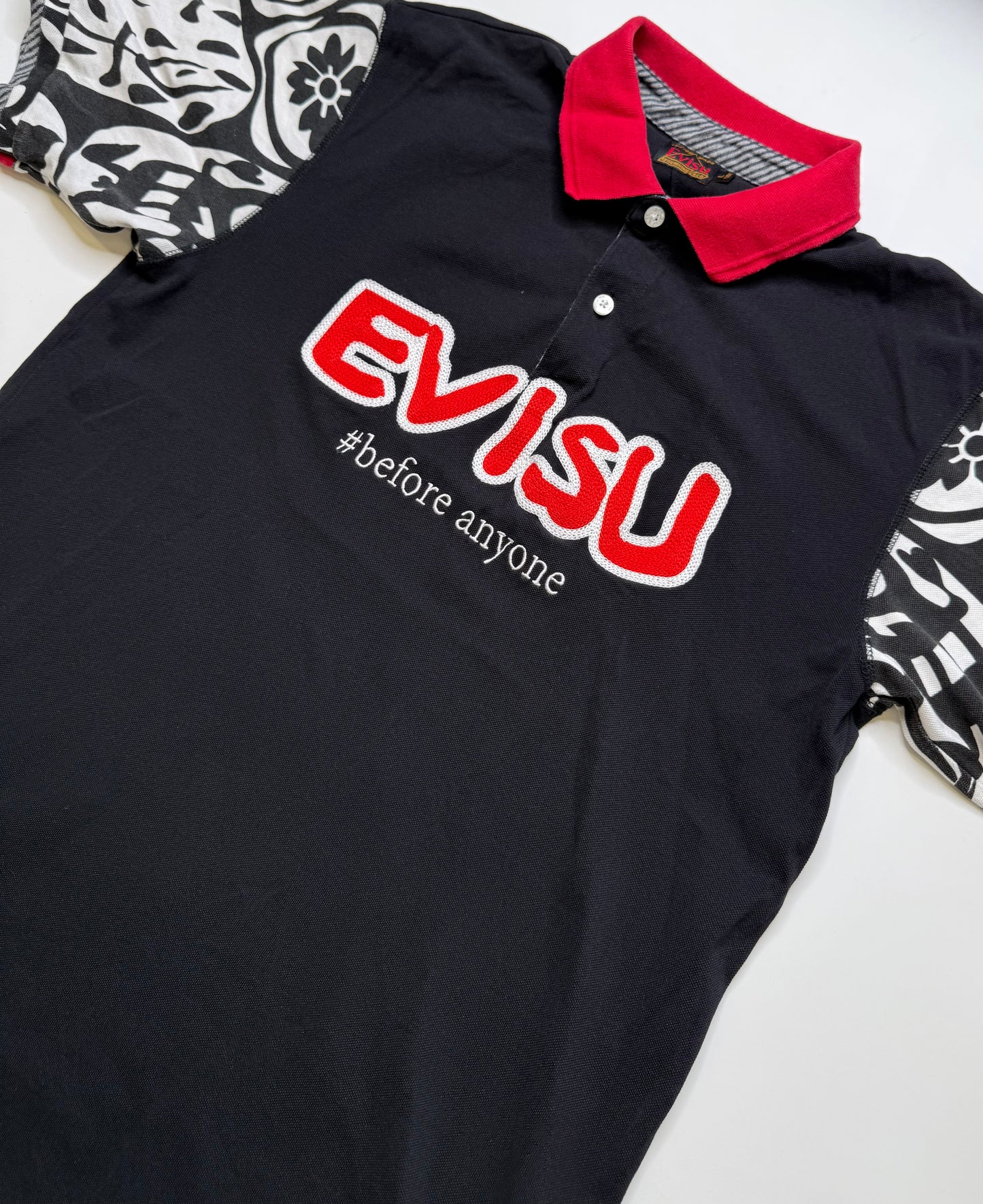 EVISU POLO SHIRT – BLACK RED (L)