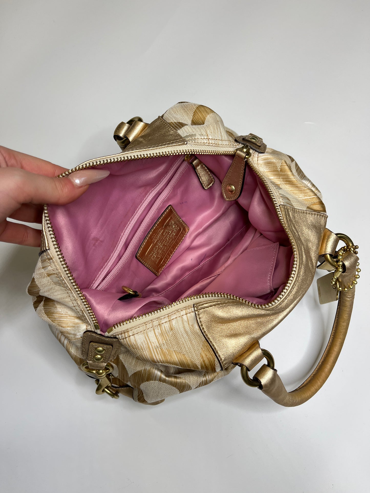 COACH MONOGRAM PURSE GOLD