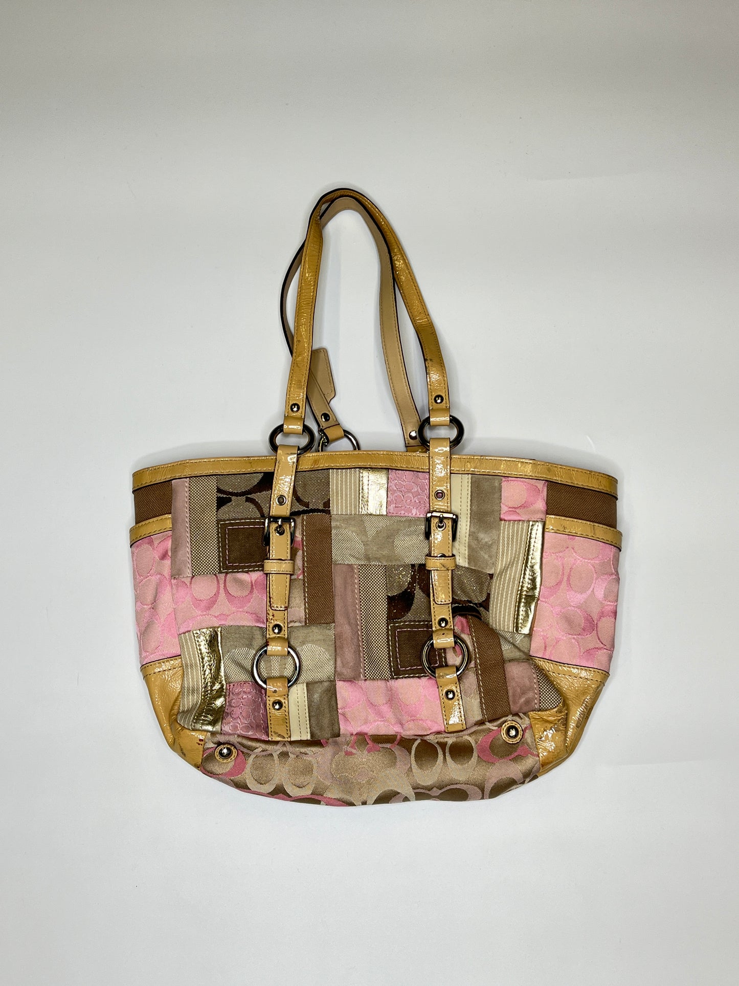 PINK PATCHWORK COACH PURSE