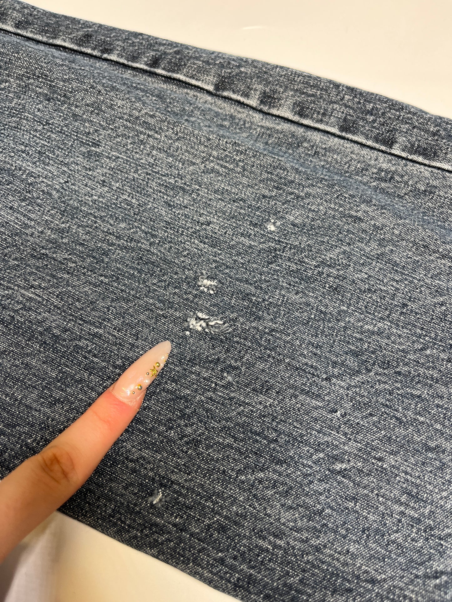 VINTAGE INDIGO STAR STRAIGHT LEG JEANS (30/32)