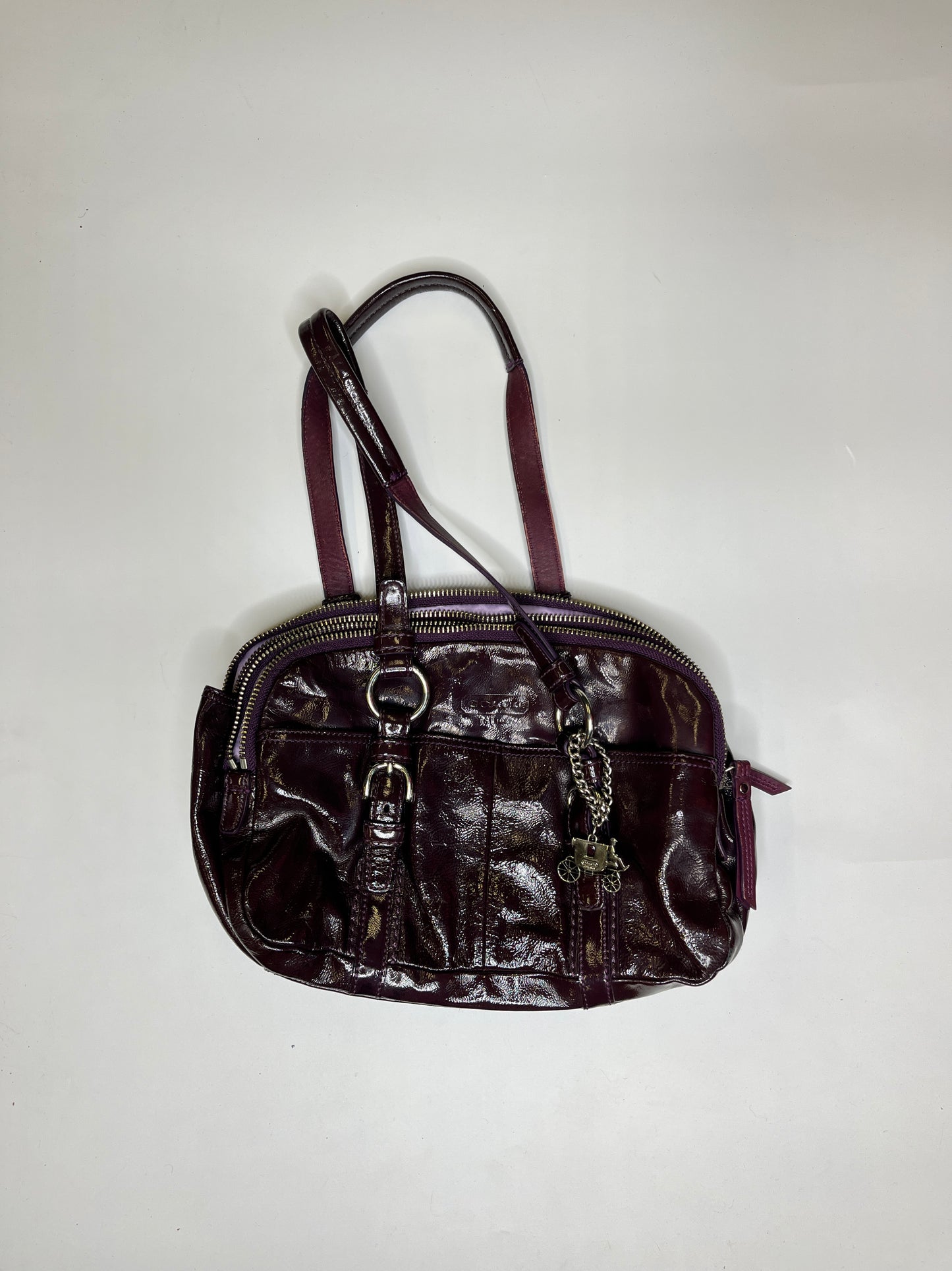 DARK PURPLE/BORDEAUX COACH PURSE