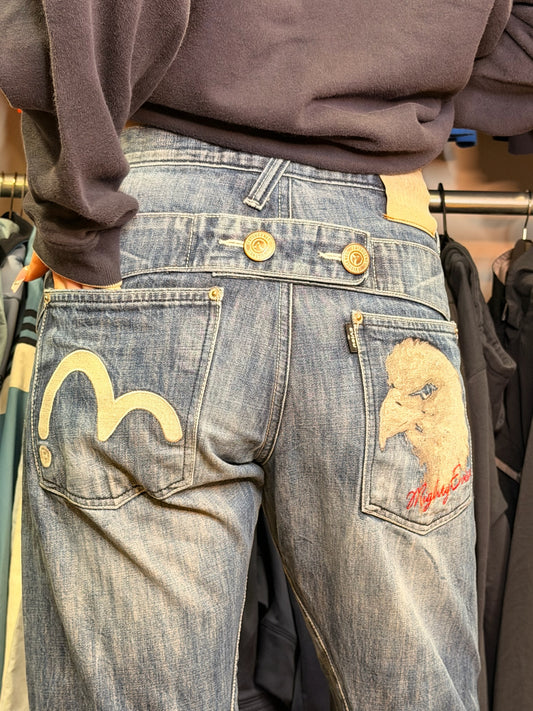 EVISU STRAIGHT LEG JEANS (30)