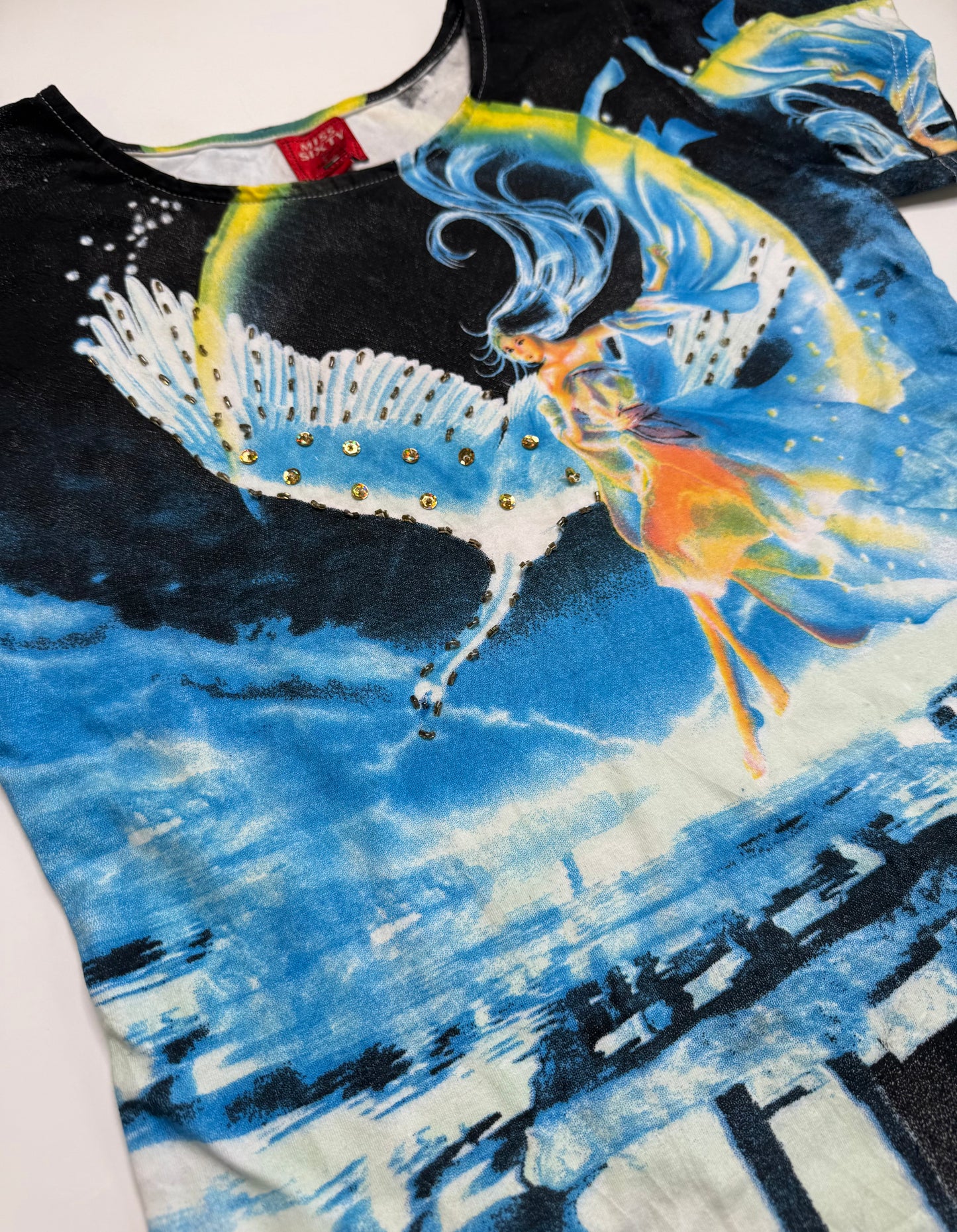MISS SIXTY VINTAGE FANTASY ART GRAPHIC T-SHIRT NEW WITH TAG! (M-L)