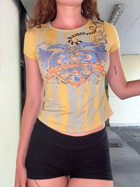 CUSTO BARCELONA TIE-DYE GRAPHIC TEE (S-M)