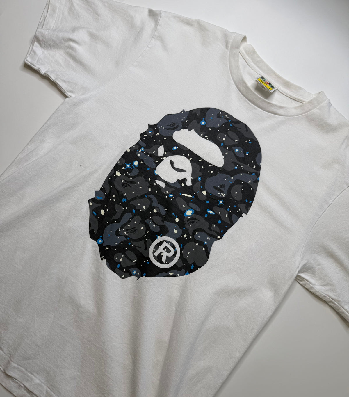 BAPE COLLEGE LOGO TEE – NIGHT SKY CAMO (L)