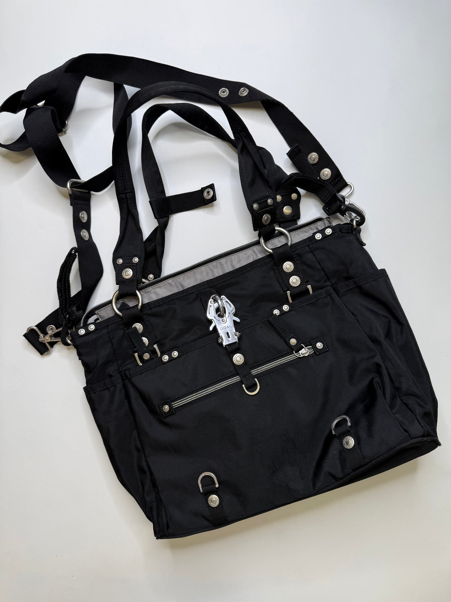 GEORGE GINA & LUCY NYLON TOTE – BLACK "BABY2ROCK"