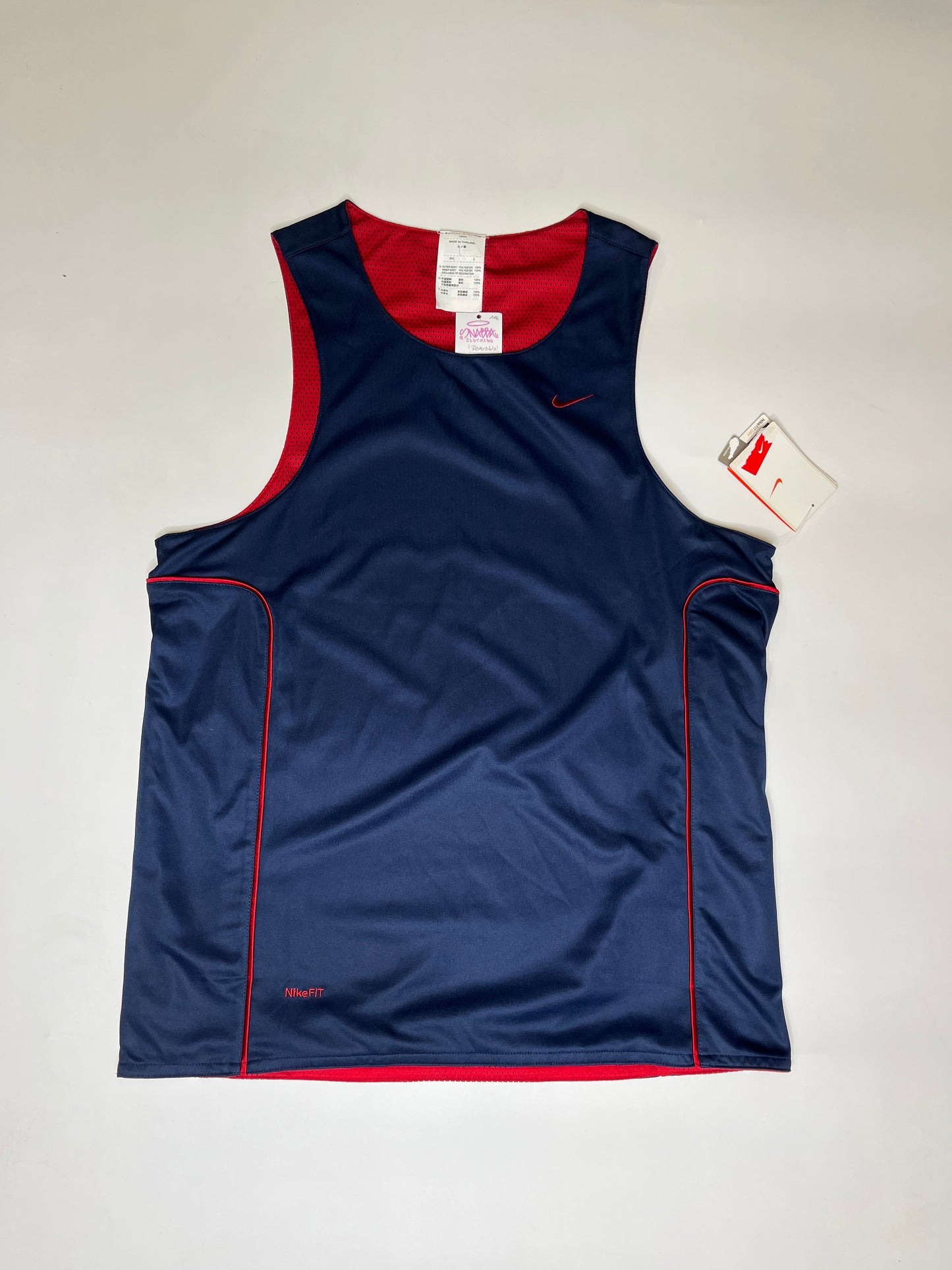 DEADSTOCK REVERSIBLE NIKE TANK TOP SHIRT WITH TAG(m.S)