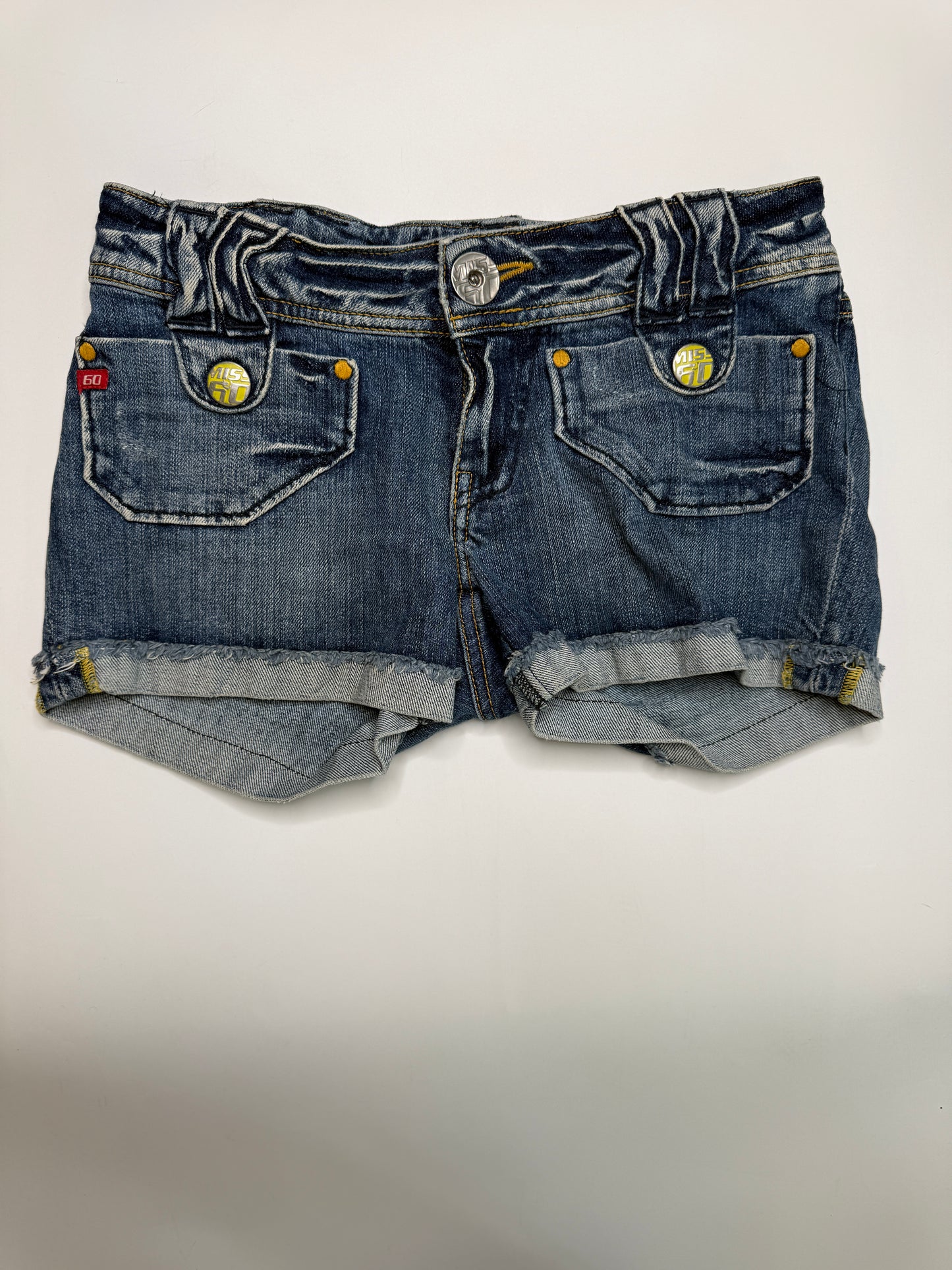 MISS SIXTY VINTAGE DENIM SHORTS (XS)