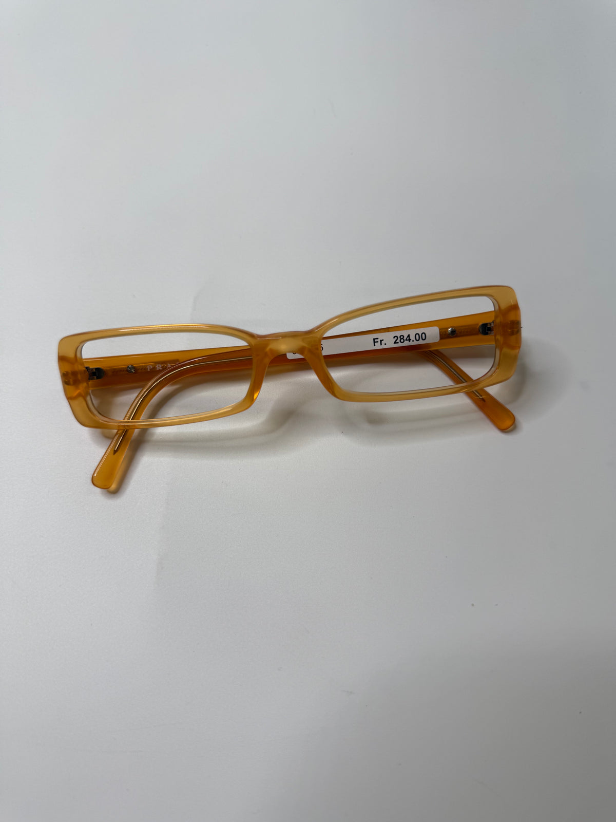 PRADA VINTAGE AMBER CRYSTAL EYEGLASSES
