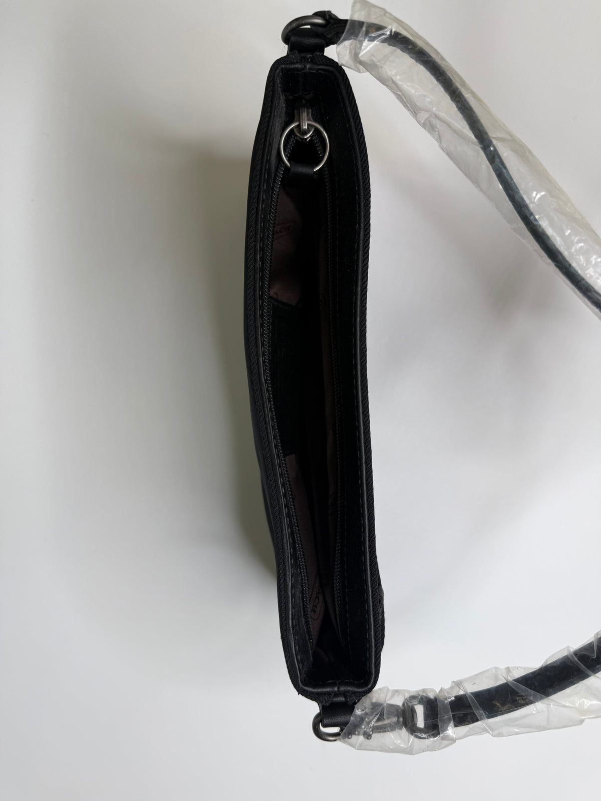 COACH BLACK NYLON MINI LEATHER BAG