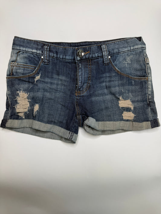 VINTAGE MISS SIXTY DISTRESSED DENIM SHORTS (S)