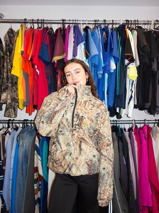 CAMO QUARTER ZIP JACKET (M)