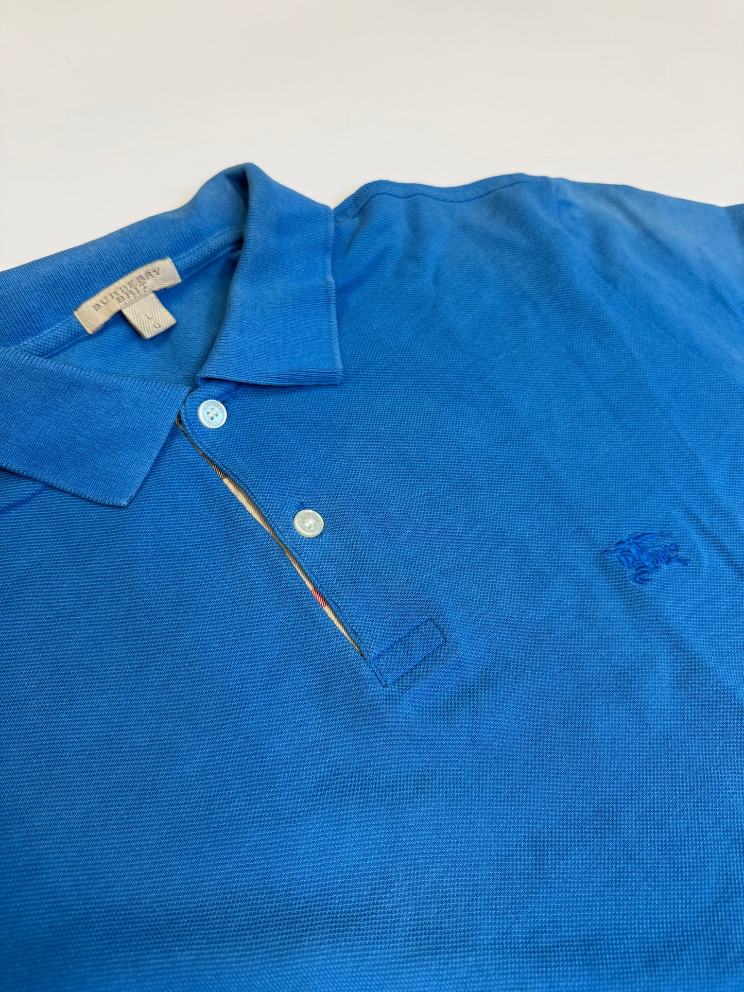 VINTAGE BLUE BURBERRY POLO (L)