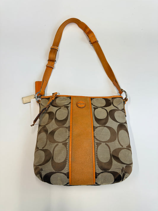 COACH MONOGRAM MESSENGER BAG ORANGE