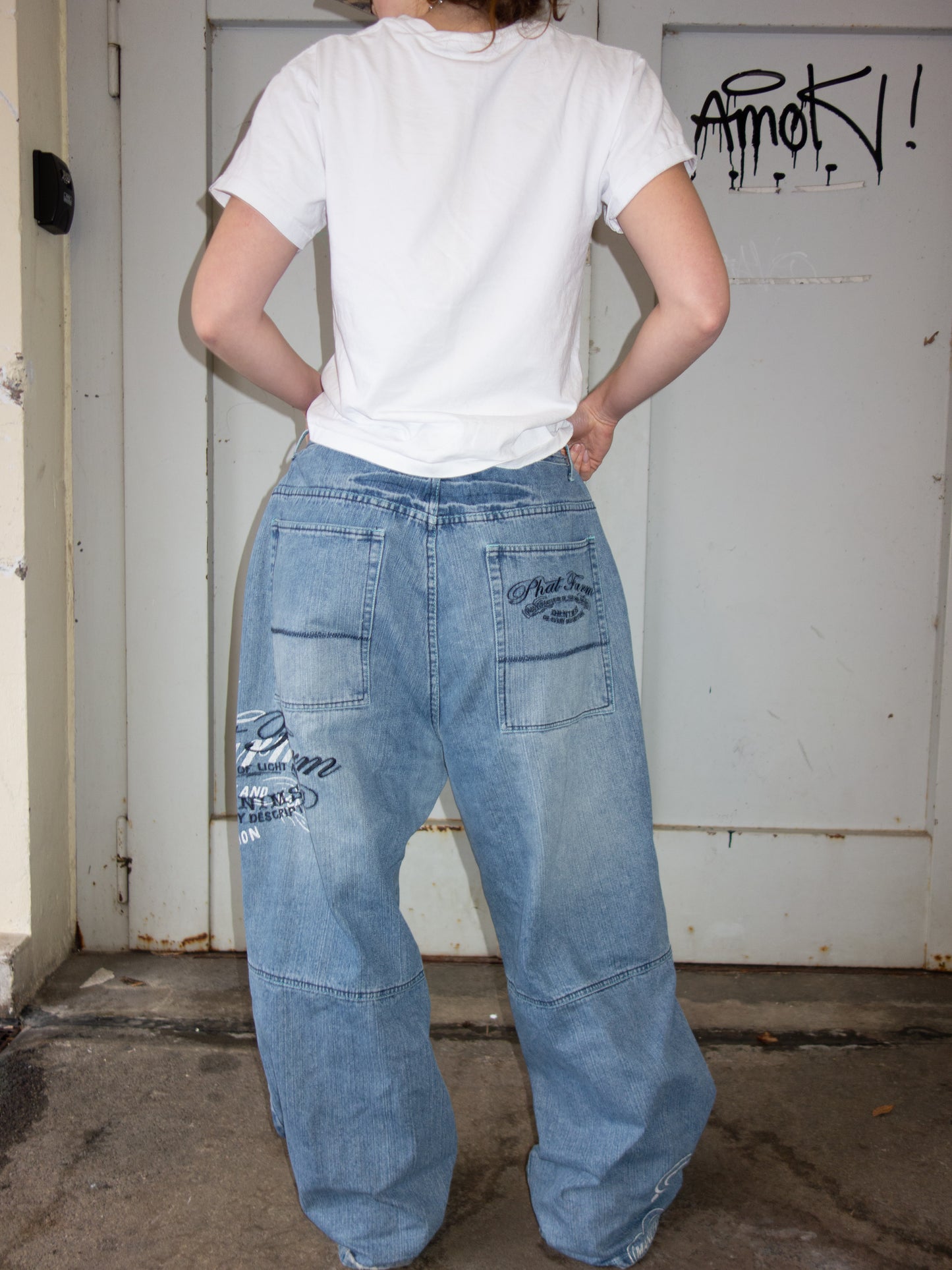 PHAT FARM 2004 BAGGY HIP-HOP JEANS (~XL)