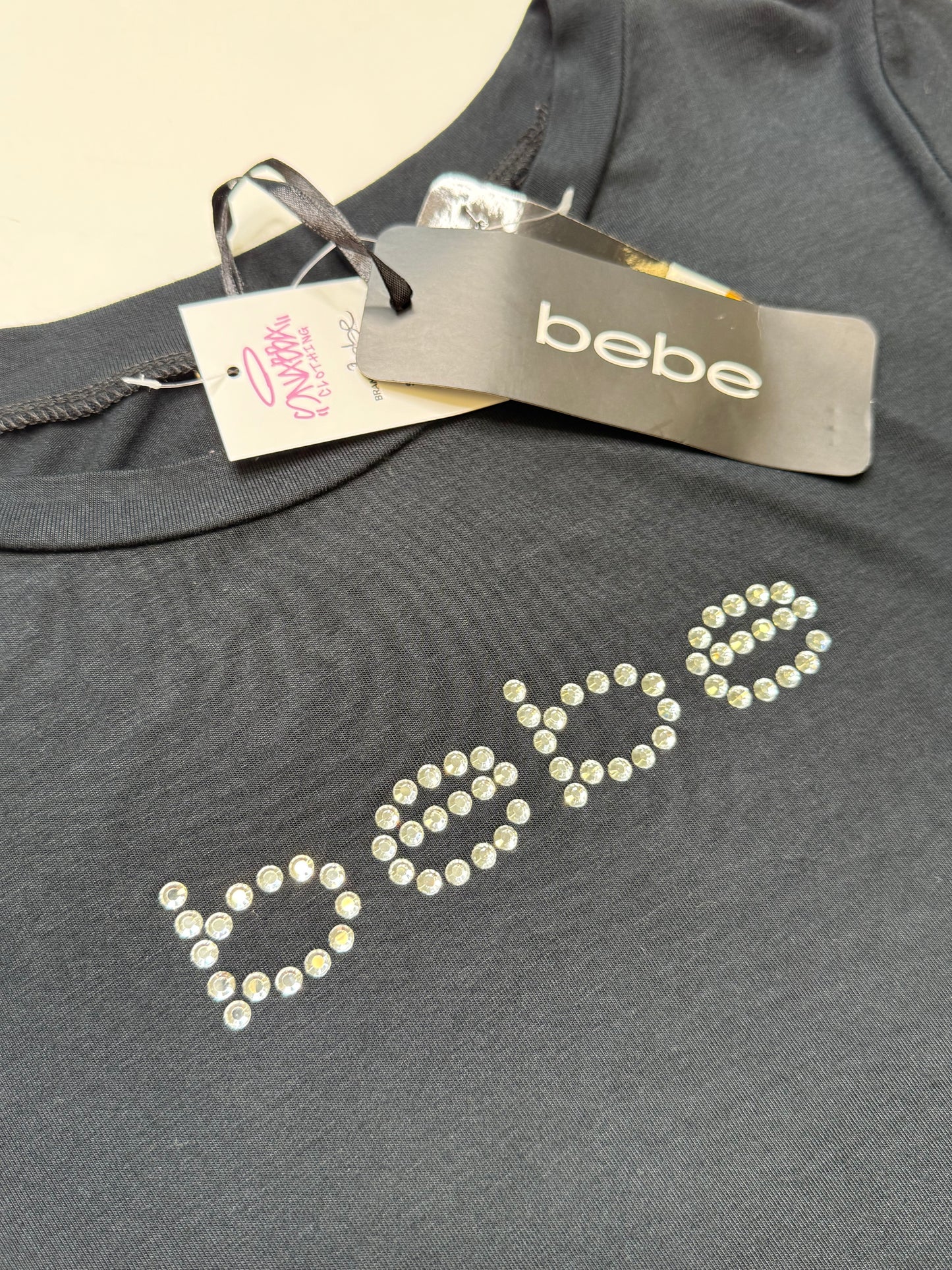 VINTAGE BEBE SHIRT IN BLACK WITH TAG! (S)