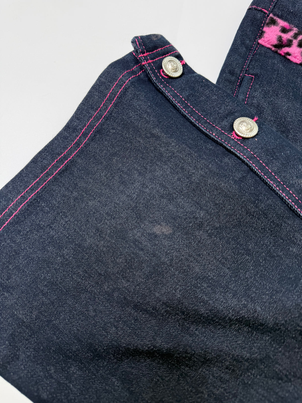 BETTY BOOP LEOPARD FUR TRIM JEANS DARK BLUE (12)