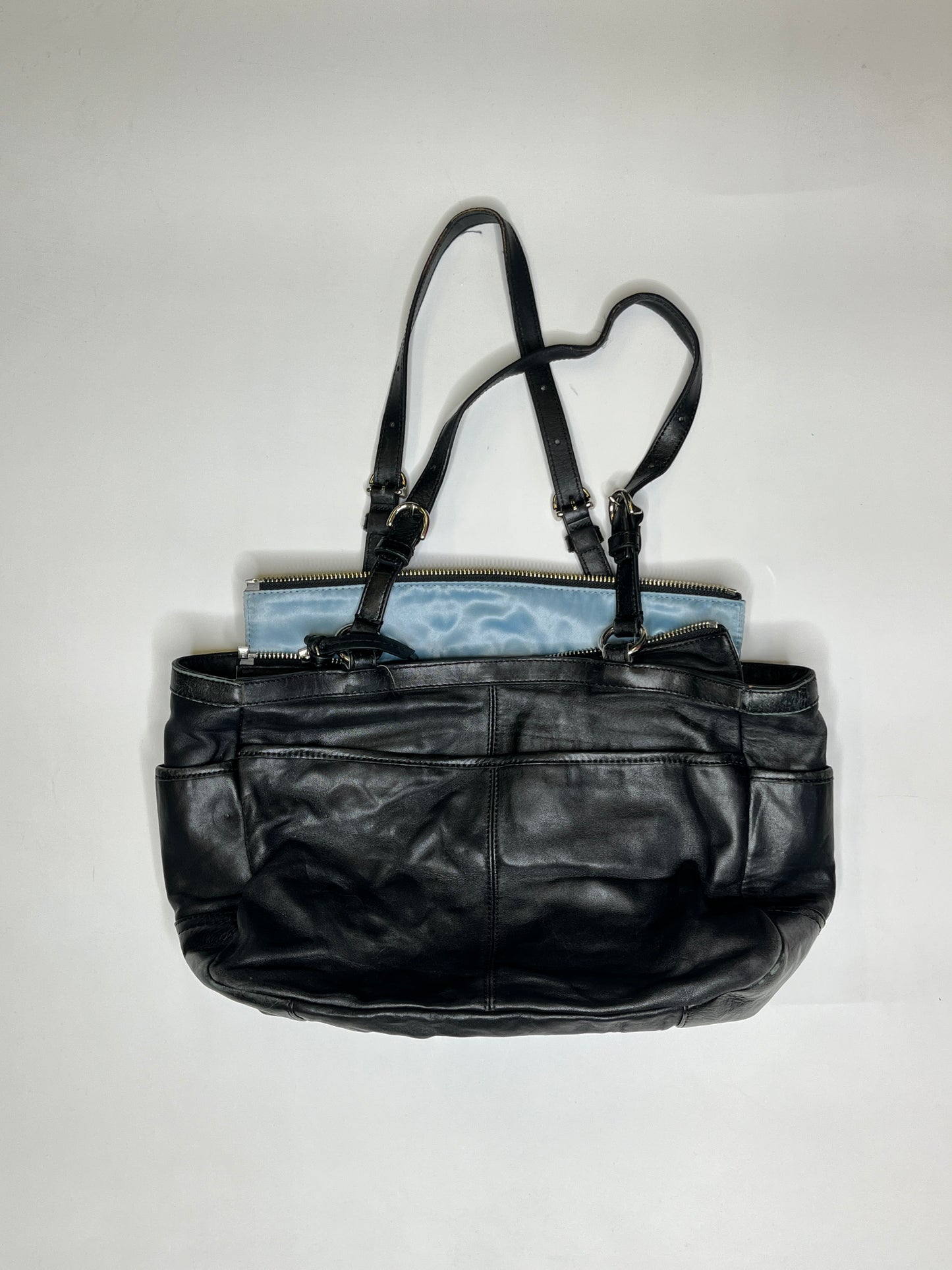 BLACK LEATHER COACH PURSE