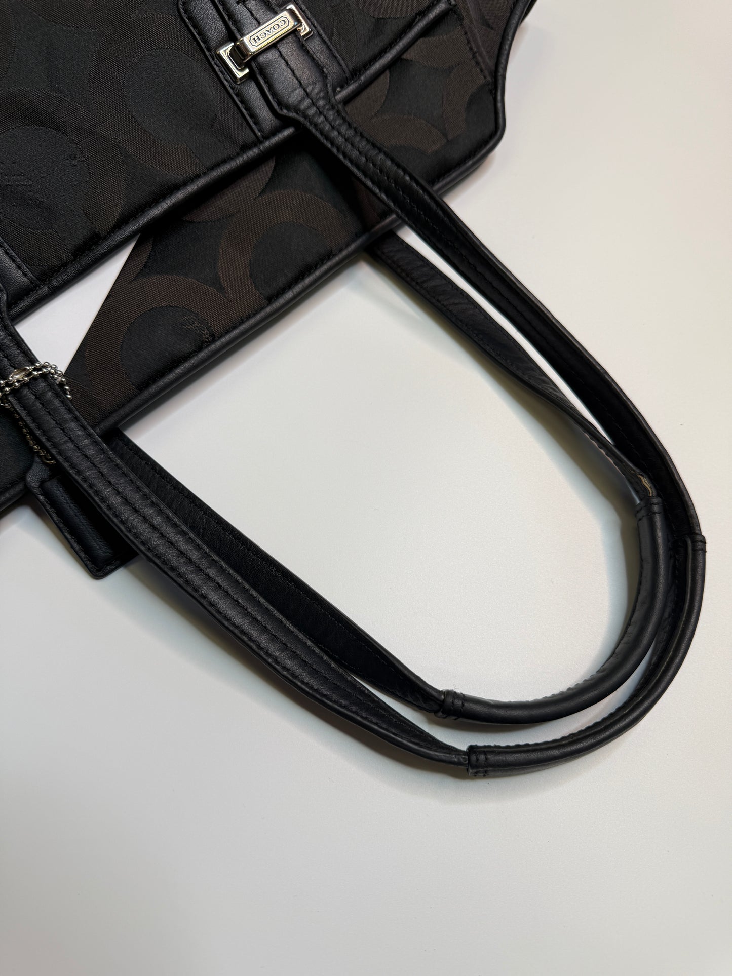 COACH MONOGRAM PURSE WITH REAL LEATHER PARTS