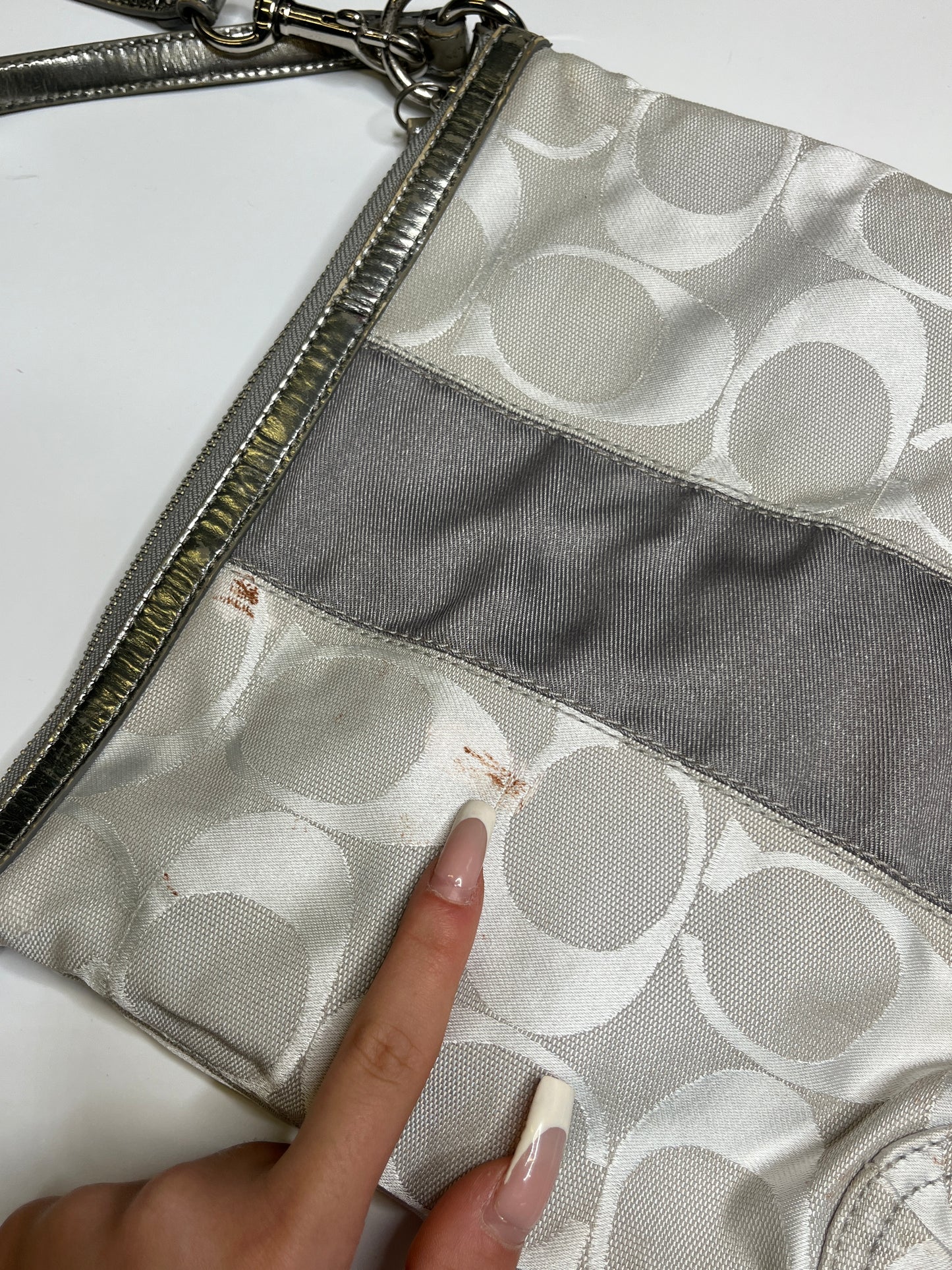 SILVER COACH MONOGRAM PURSE