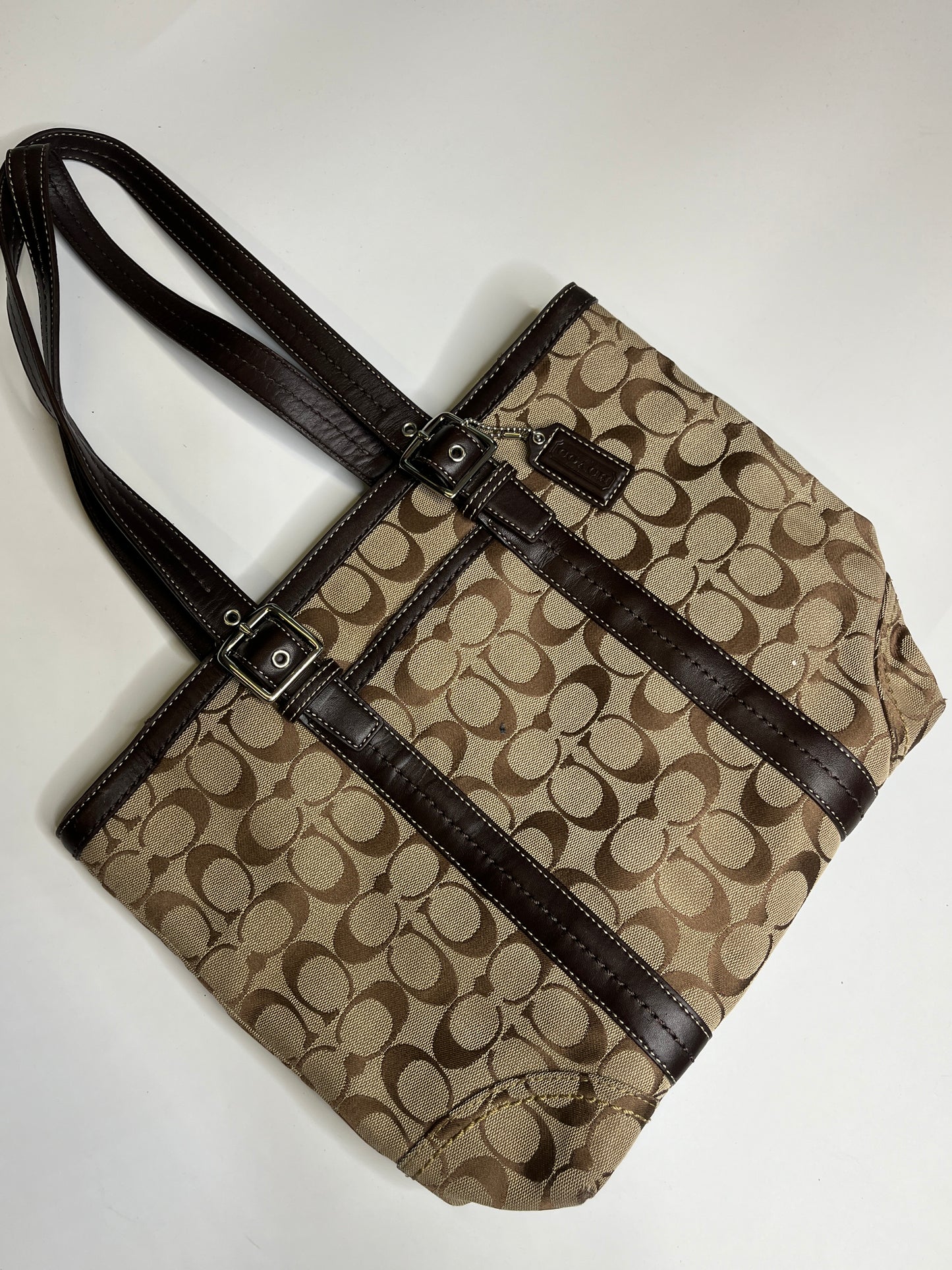 COACH MONOGRAM BROWN LEATHER PURSE