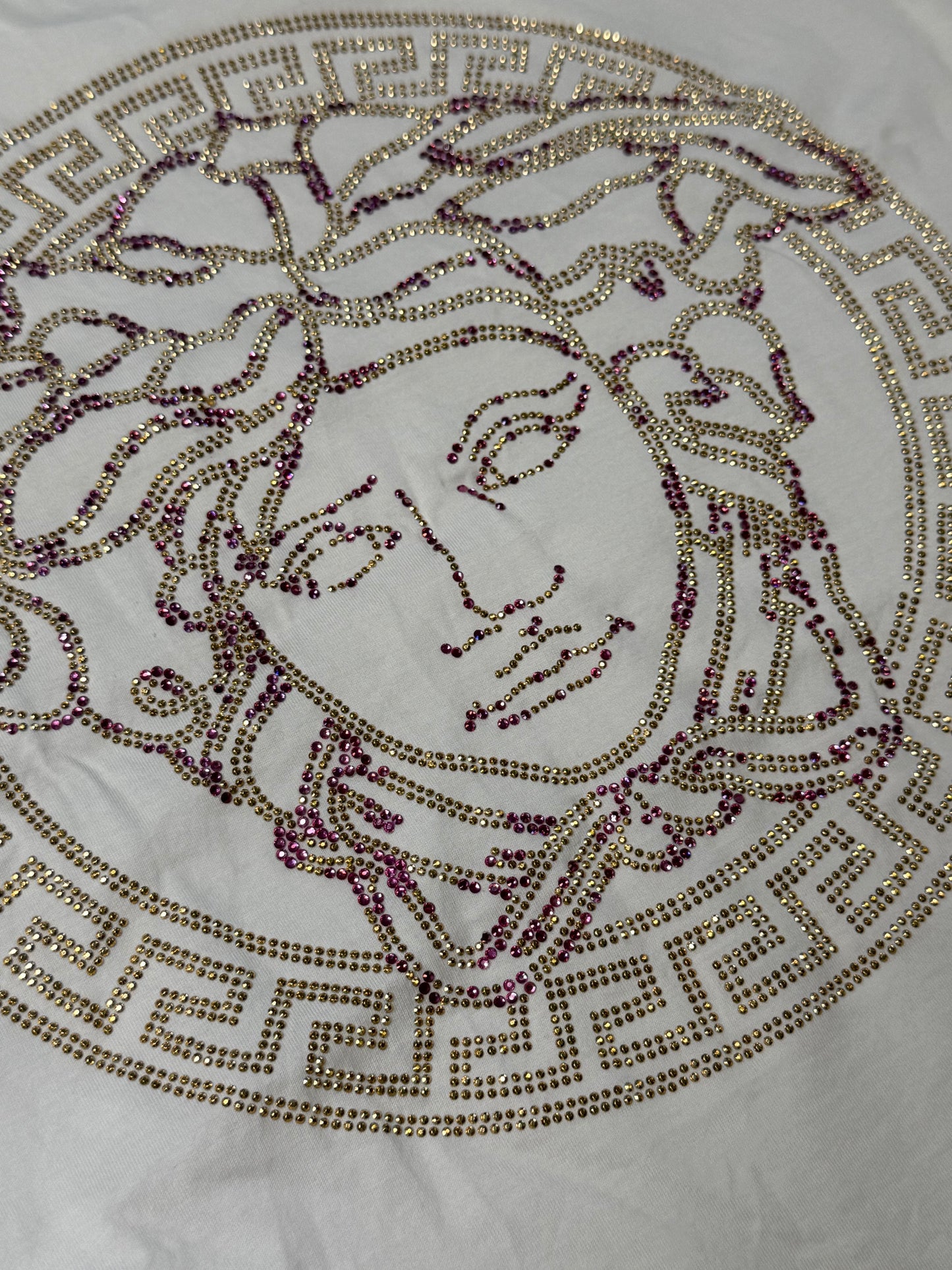 VERSACE VINTAGE MEDUSA RHINESTONE T-SHIRT