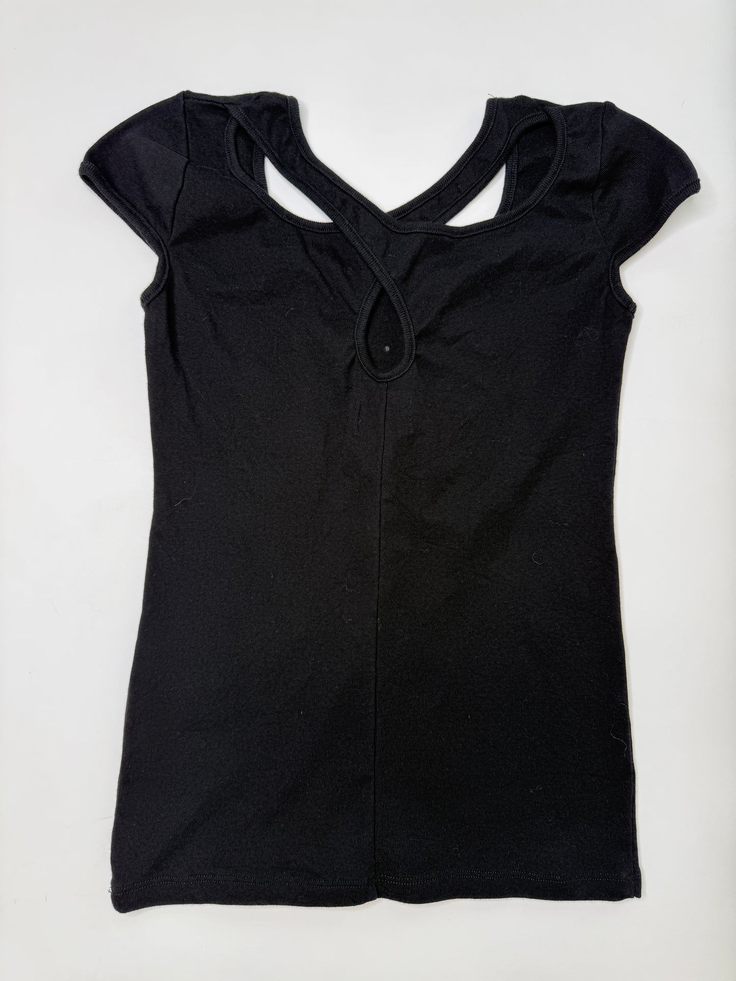 VON DUTCH VINTAGE RHINESTONE CROSS-BACK T-SHIRT (S)