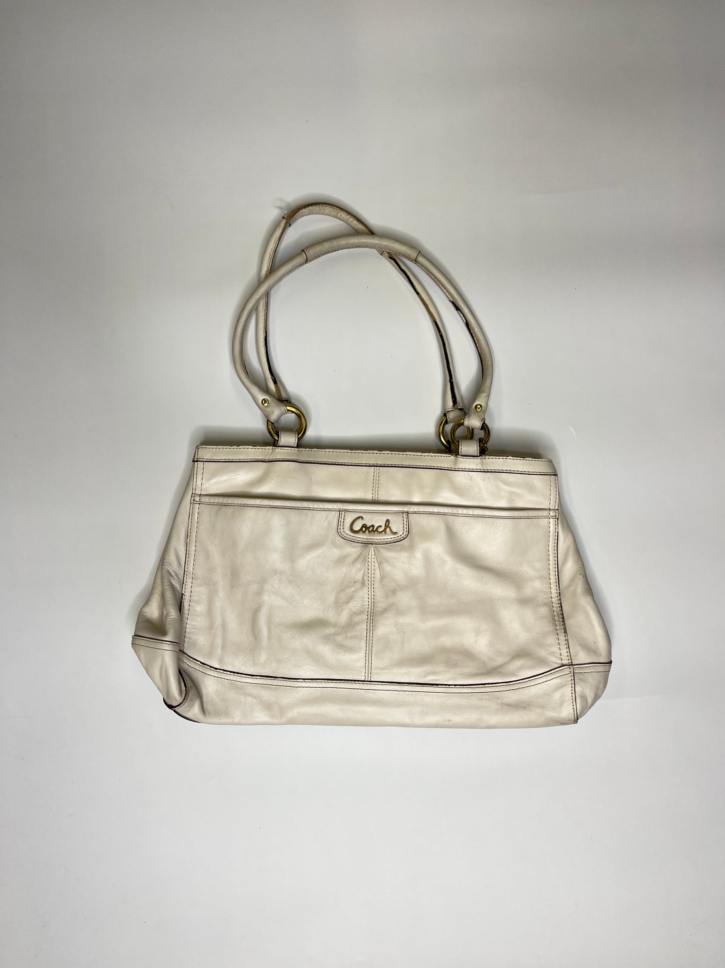 COACH PURSE WHITE LEATHER