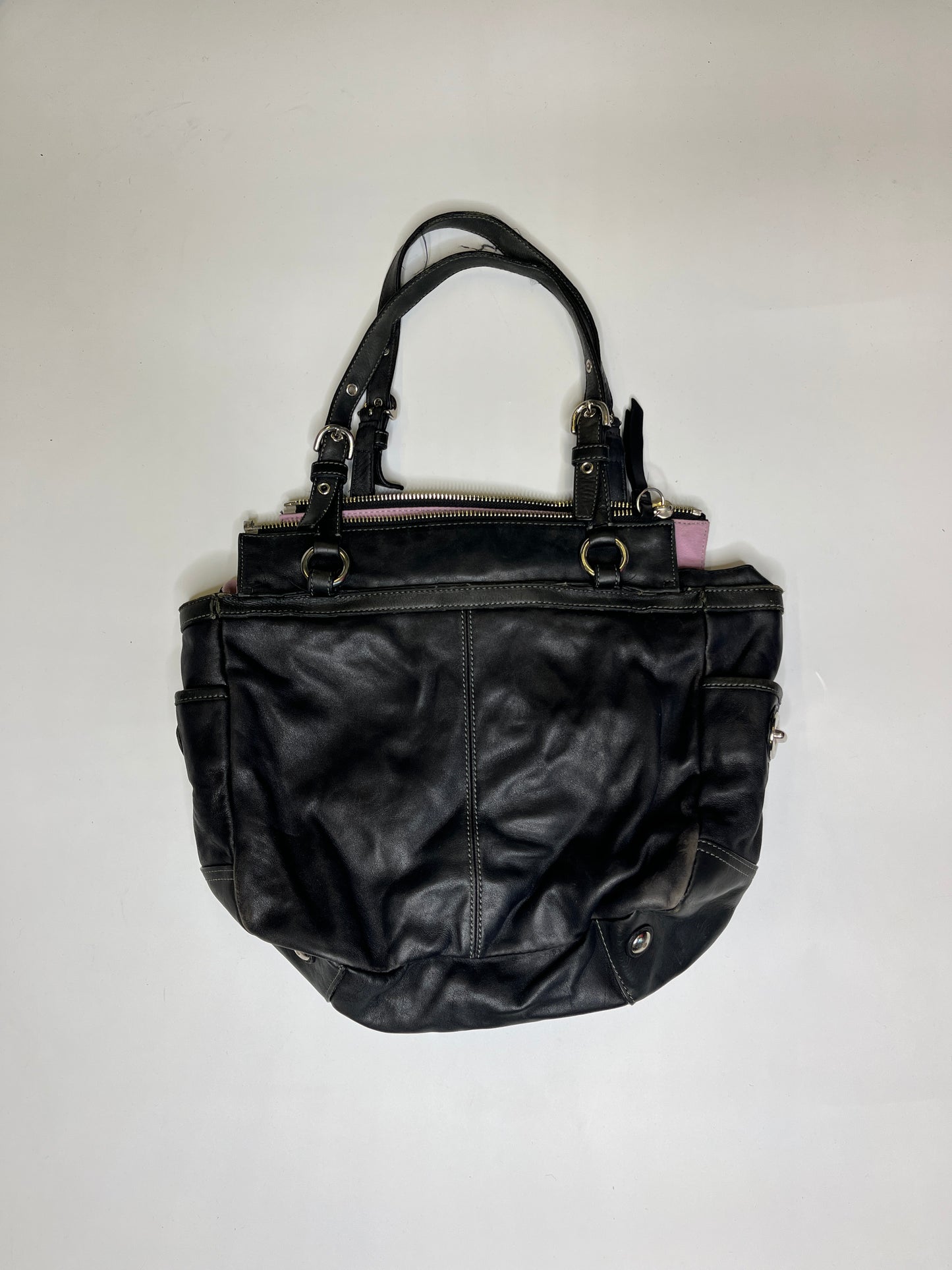 BLACK LEATHER COACH PURSE
