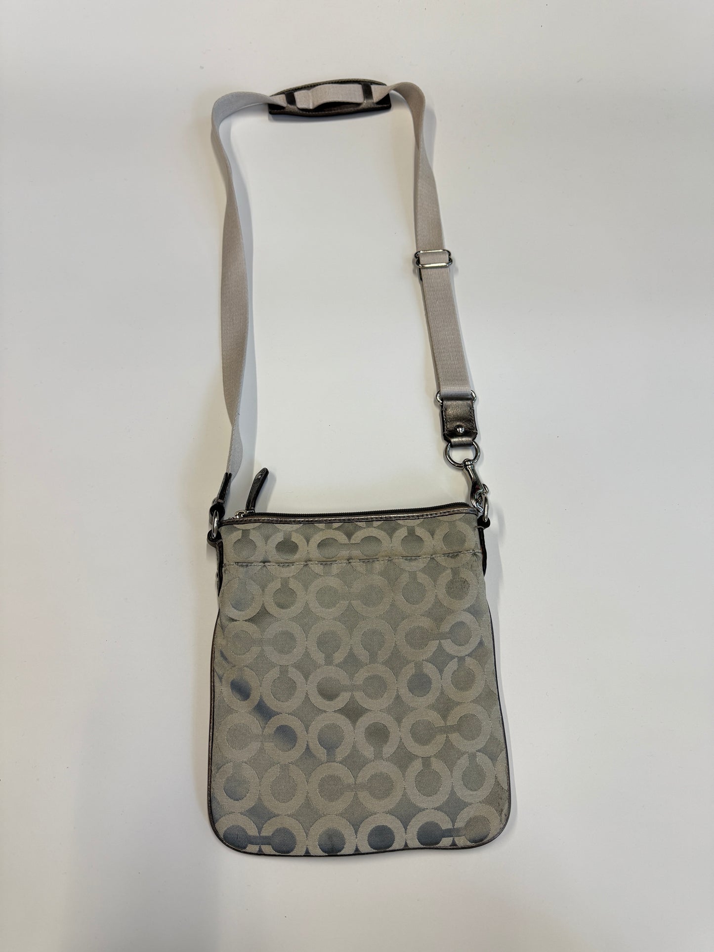 COACH MONOGRAM CROSSBODY BAG SILVER