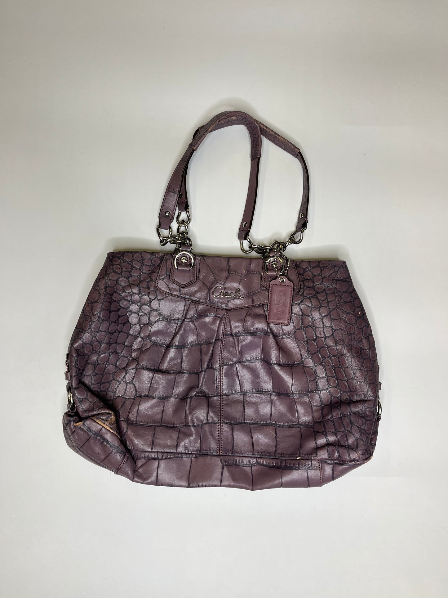 COACH PURSE PURPLE CROC