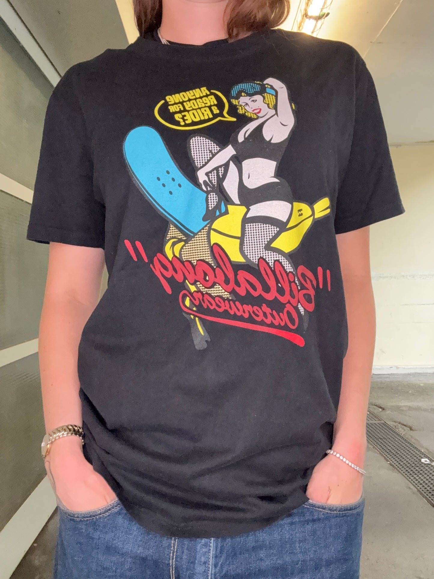 VINTAGE BILLA BONG GRAPHIC SHIRT COTTON (M)
