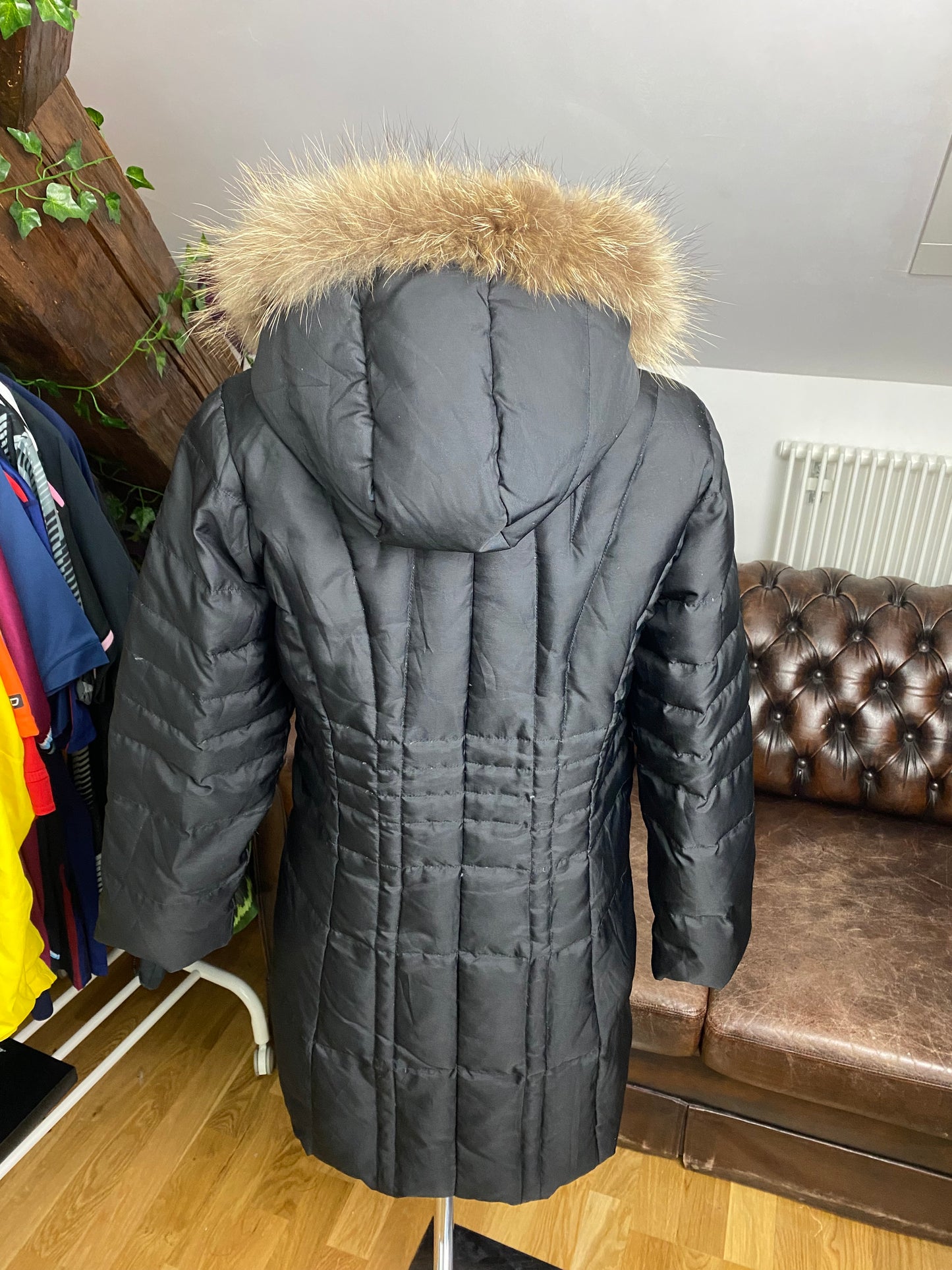 SERGIO TACCHINI PUFFER COAT REAL FUR (S-M)