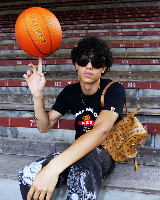 BAPE BABY MILO X GOD SELECTION XXX TEE – BLACK (S)
