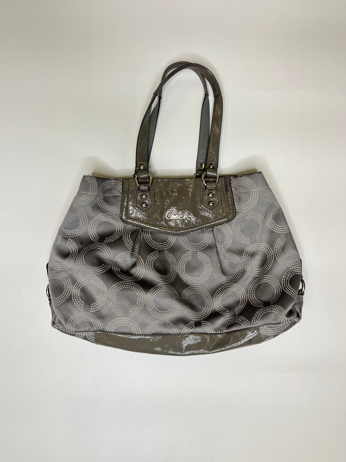 COACH MONOGRAM PURSE KHAKI/GREY