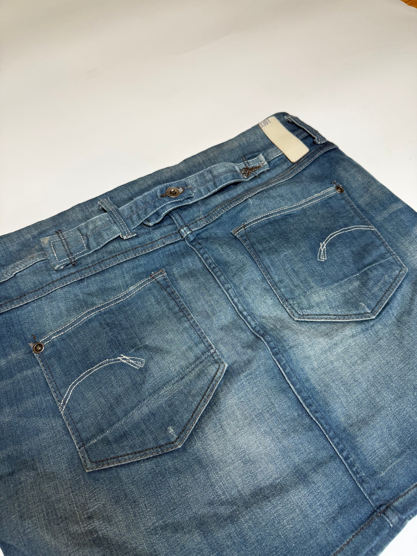 G STAR BLUE DENIM SKIRT (30, ~M)