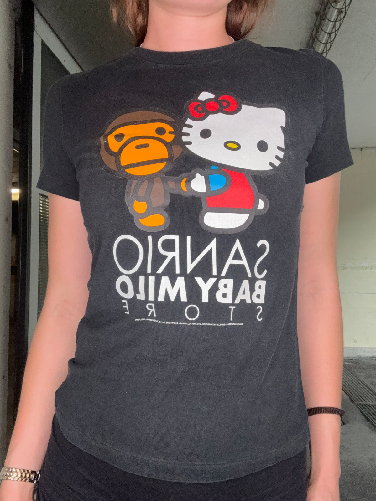 BAPE X SANRIO BABY MILO STORE TEE – BLACK (XS)