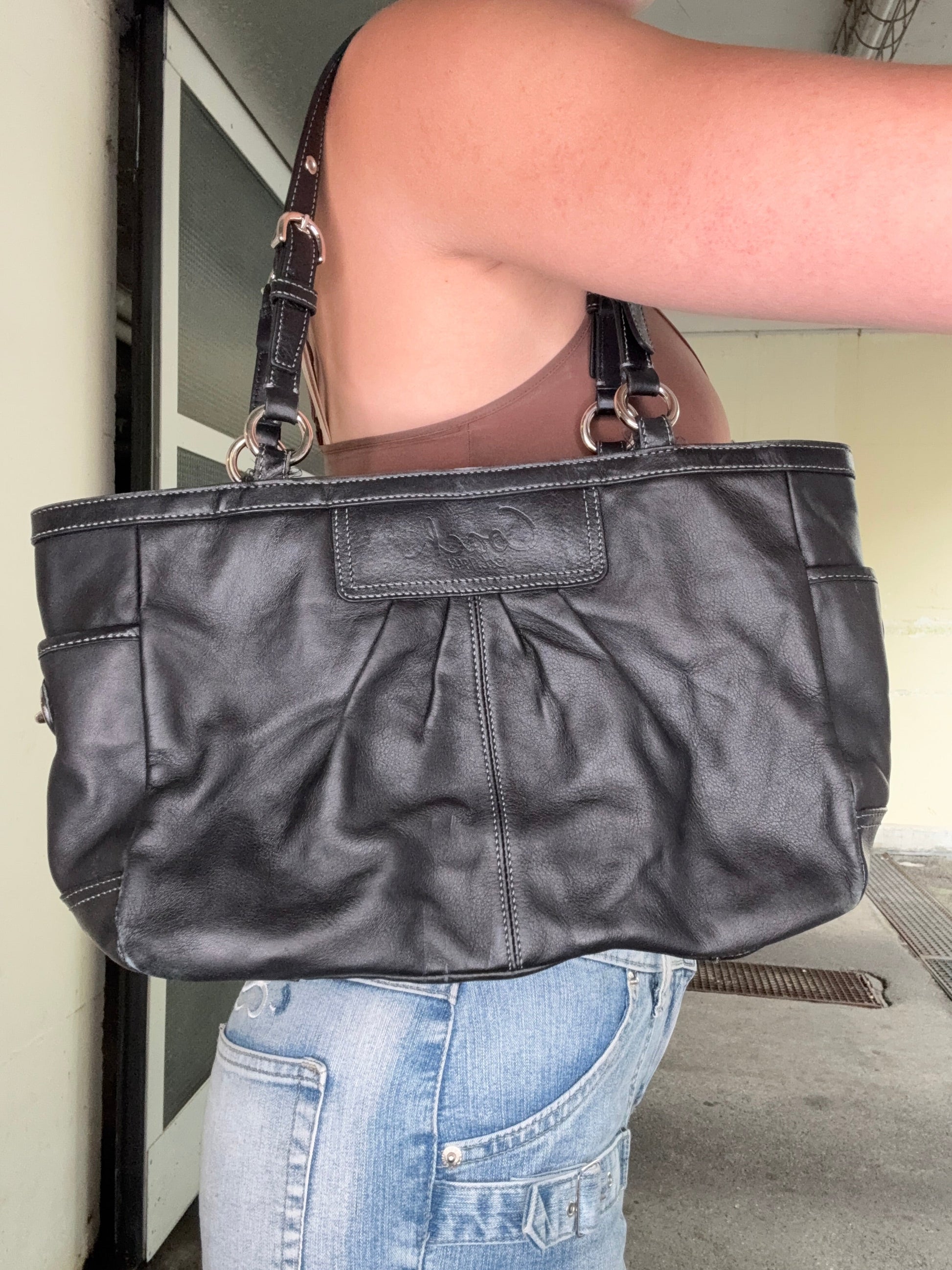 COACH VINTAGE PEBBLED LEATHER TOTE BAG