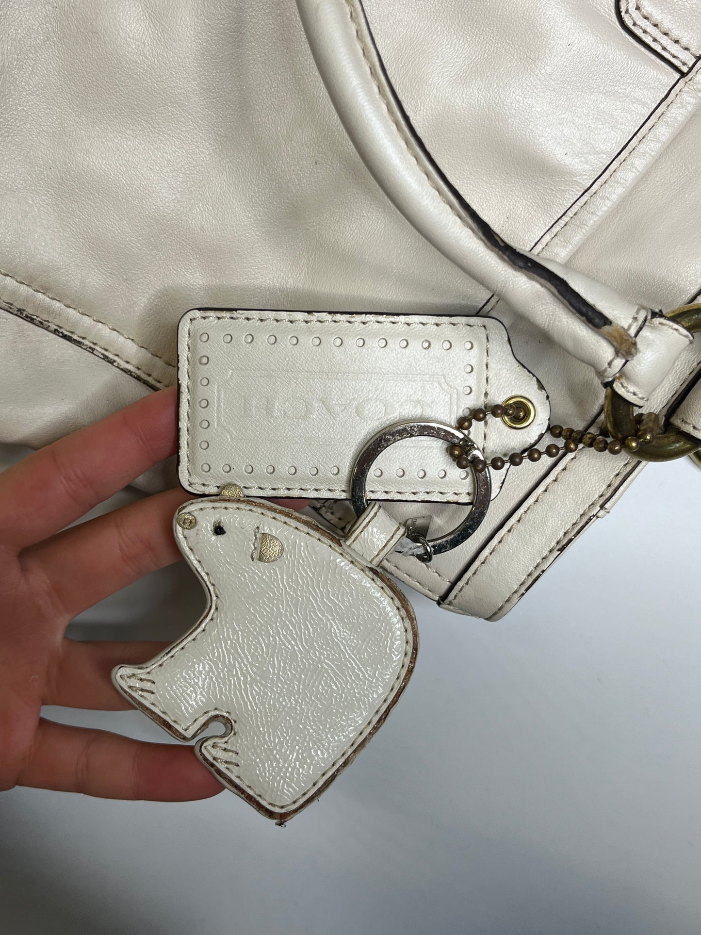 COACH PURSE WHITE LEATHER