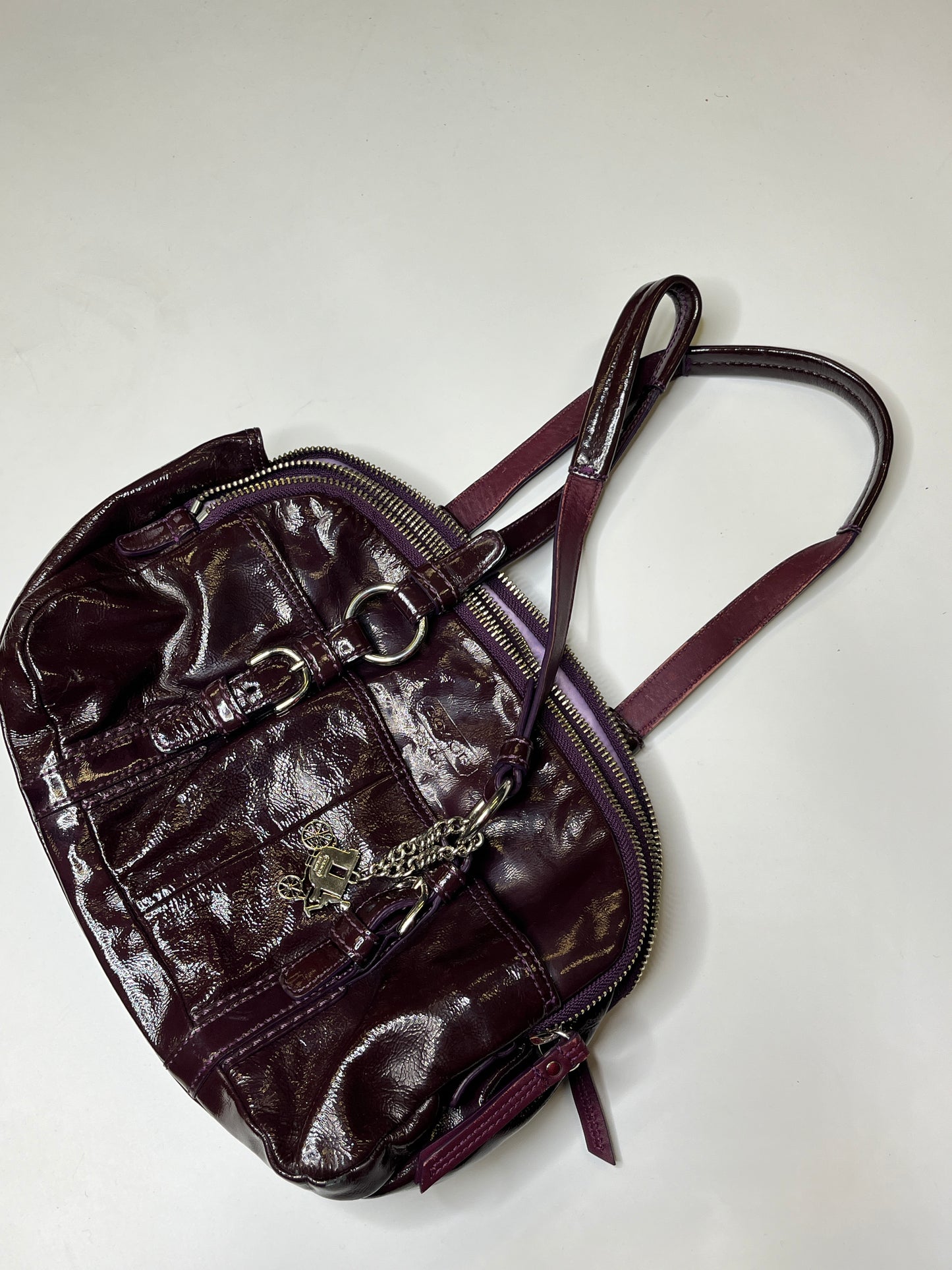 DARK PURPLE/BORDEAUX COACH PURSE