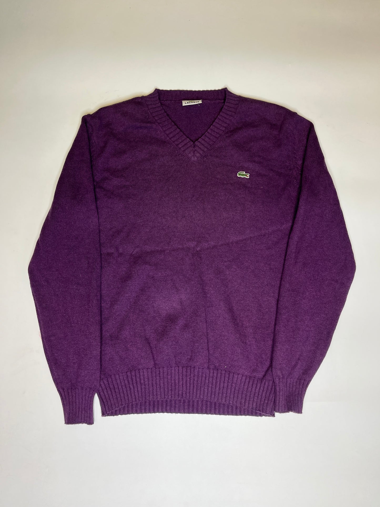PURPLE LACOSTE KNIT SWEATER (~M)