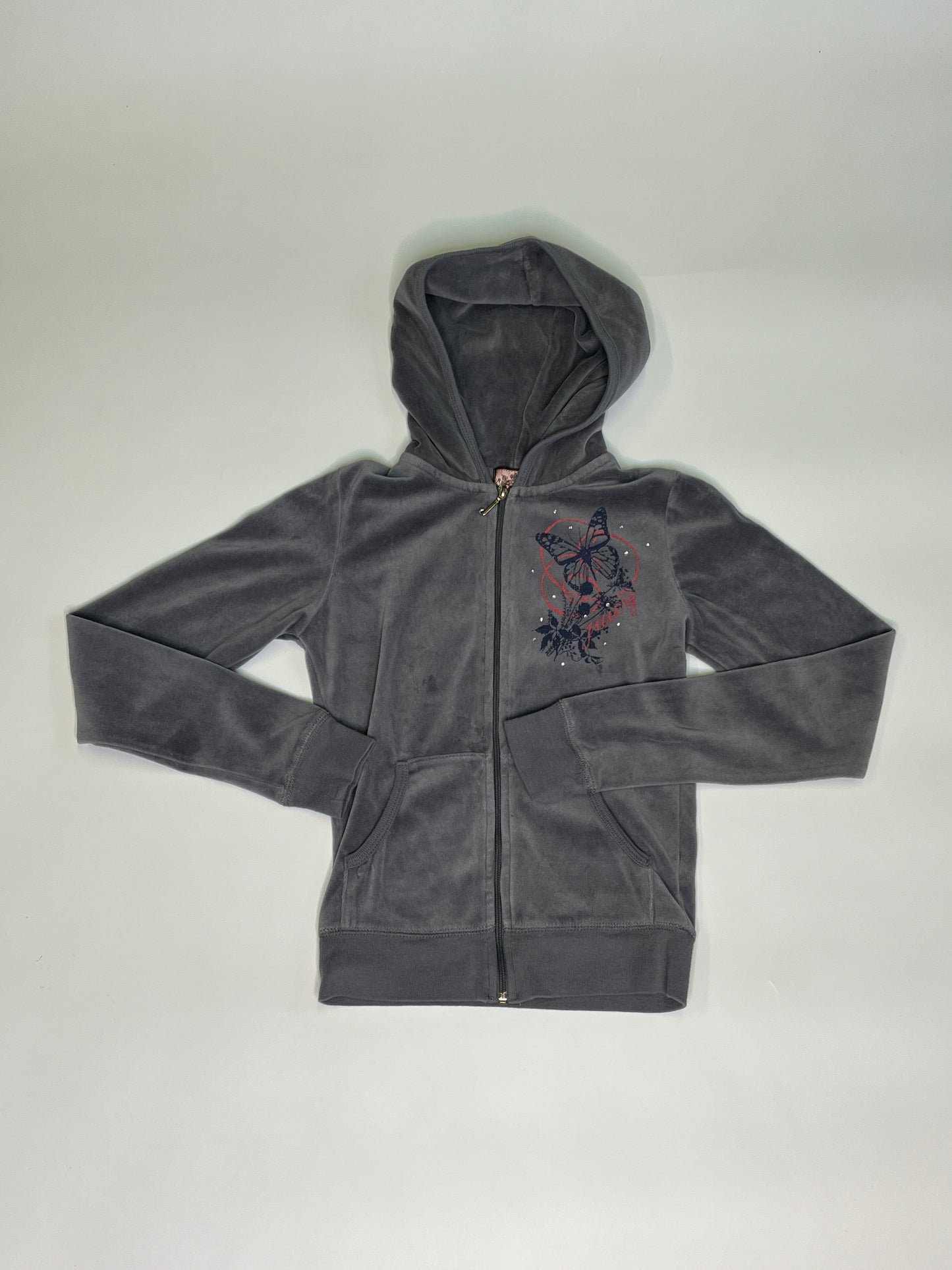JUICY COUTURE ZIPPER GREY 2000s (XS/Petite)
